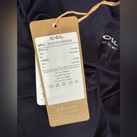 NWT OGL Square Neck Flowy New Airy Brami Midi Dress size L Midnight Navy - Picture 3 of 4